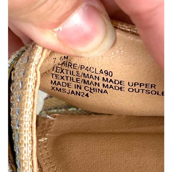 Joie Womens 7.5 Claire Multicolor Stripe Woven Buckle Flat Sandals Casual Summer - Picture 8 of 8